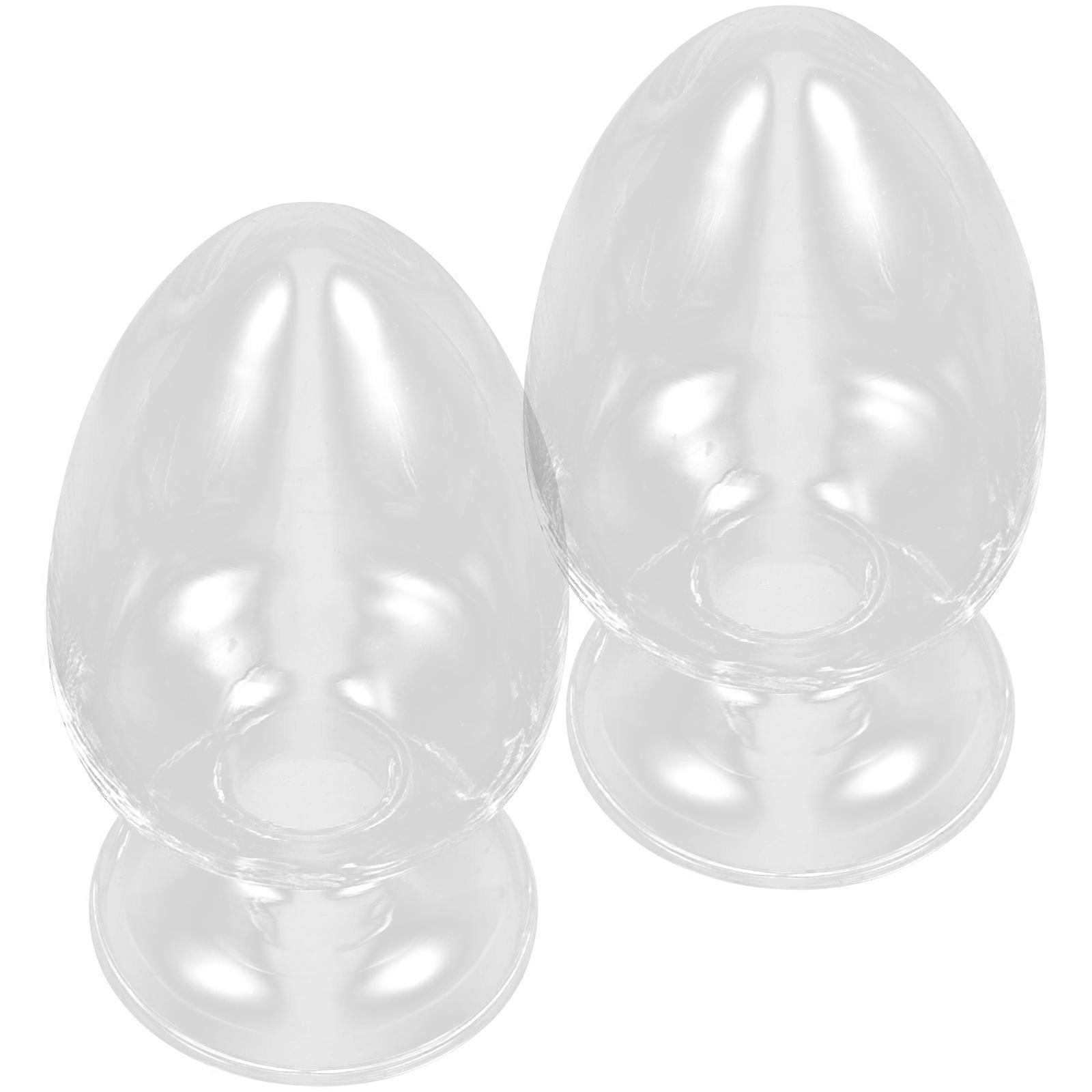Glass Chicken Heart Bottle Conical Bottle for Laboratory Use 2Pcs