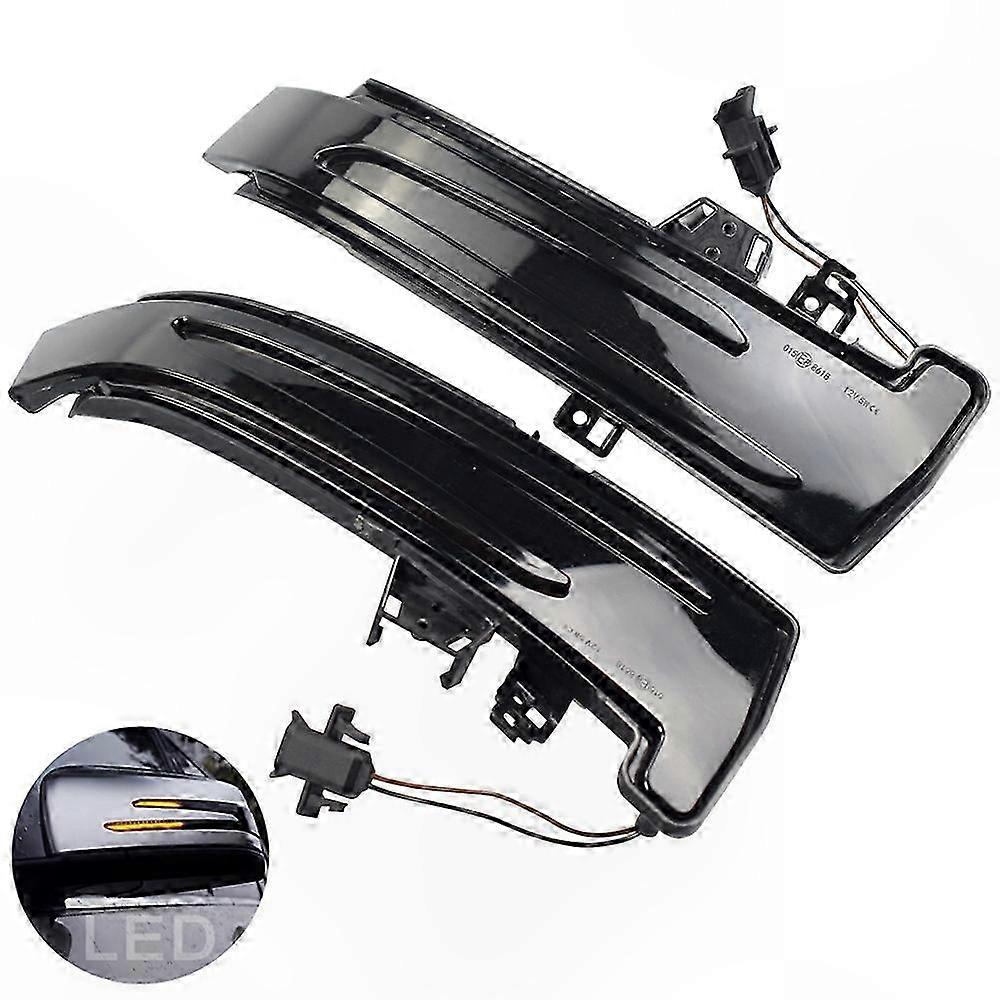 Dynamic LED Turn Signal Light for A B C E S CLA GLA CLS Class Vehicles - White-Yellow-Blue