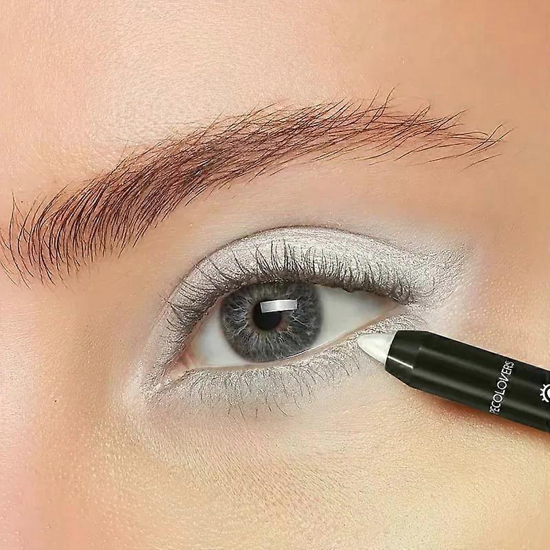 Pearlescent Eyeshadow Pencil Stick Highlight Stick Black & Grey Shimmer Eye Shadow Pen with Eyeliner 1pc