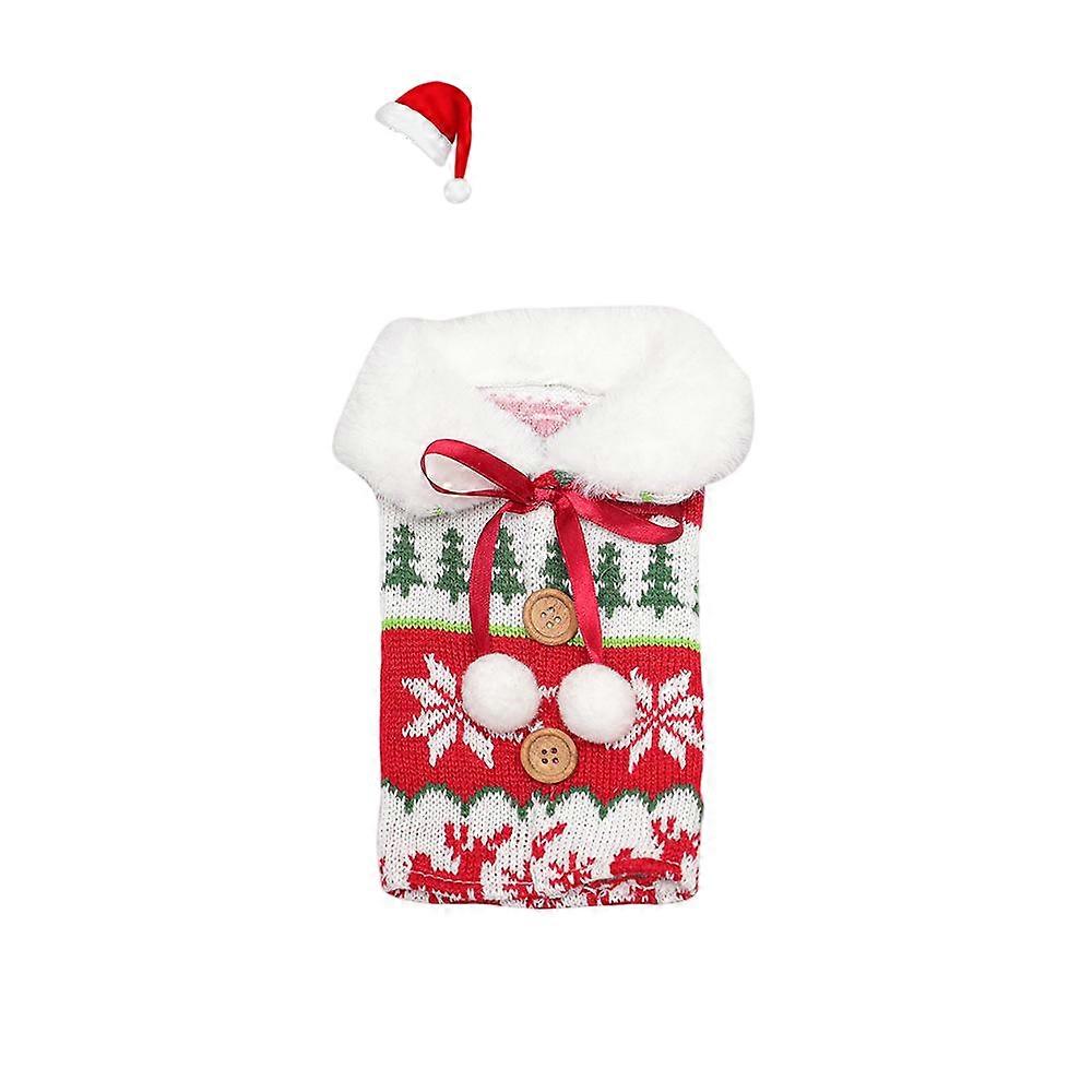 Christmas wine bottle covers with tree/snowflake patterns, blending European and American styles for a great match