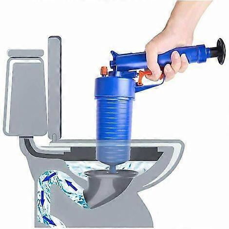 Toilet Plunger, Clogged Toilet Unblocker, High Pressure Manual Drain Pump with 4