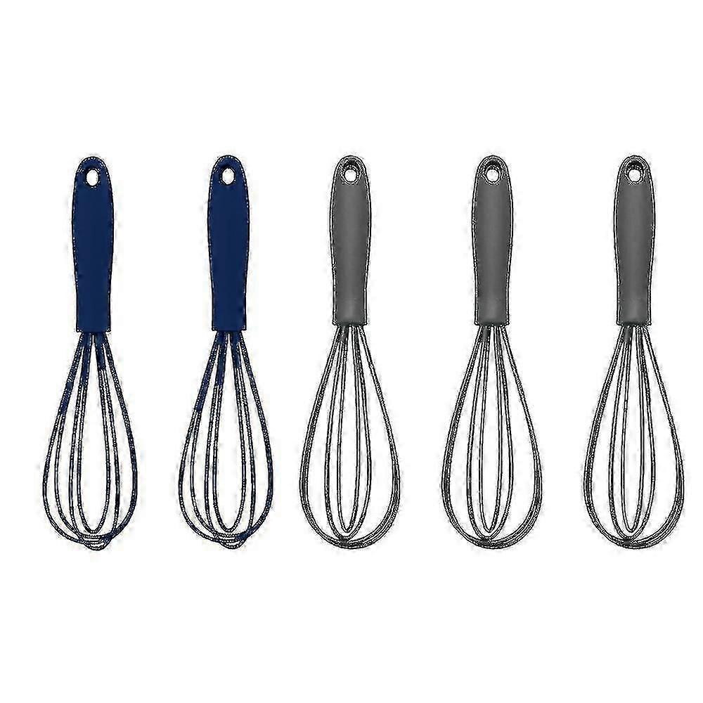 5 Pcs Kitchen Small Whisks Set,egg Beater For Cooking Blending