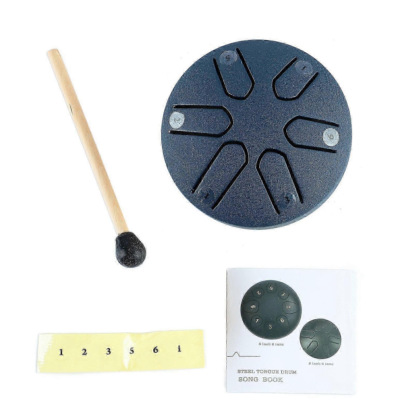 2025 Handpan Drum Professional Mini 6 Note Worry Free Tongue Drum Percussion Instrument with Drumstick