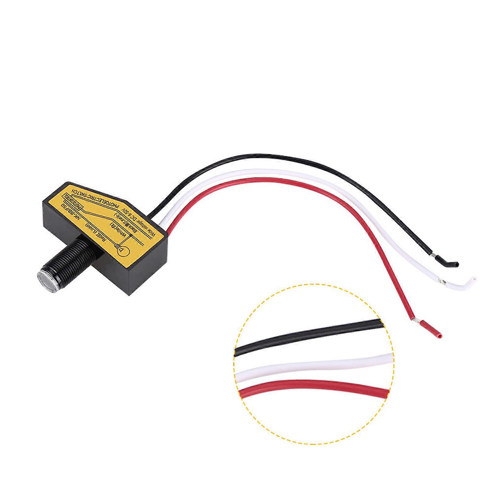 Mini Light Switching Sensor Remote Photocell 40x15.6x20mm Black