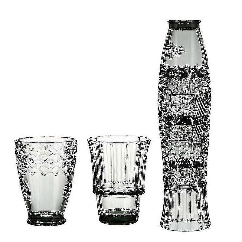 Ensembles de verres à boire empilables Poisson Koi en forme d’infuseur à thé Verrerie stockée durable