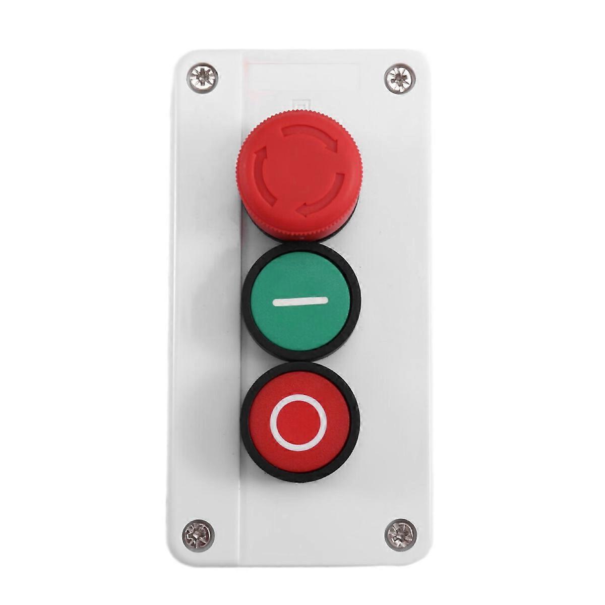 CNC Push Button Switch Control Box Waterproof Button Indicator Light Case Emergency Stop Reset Point Electric Box