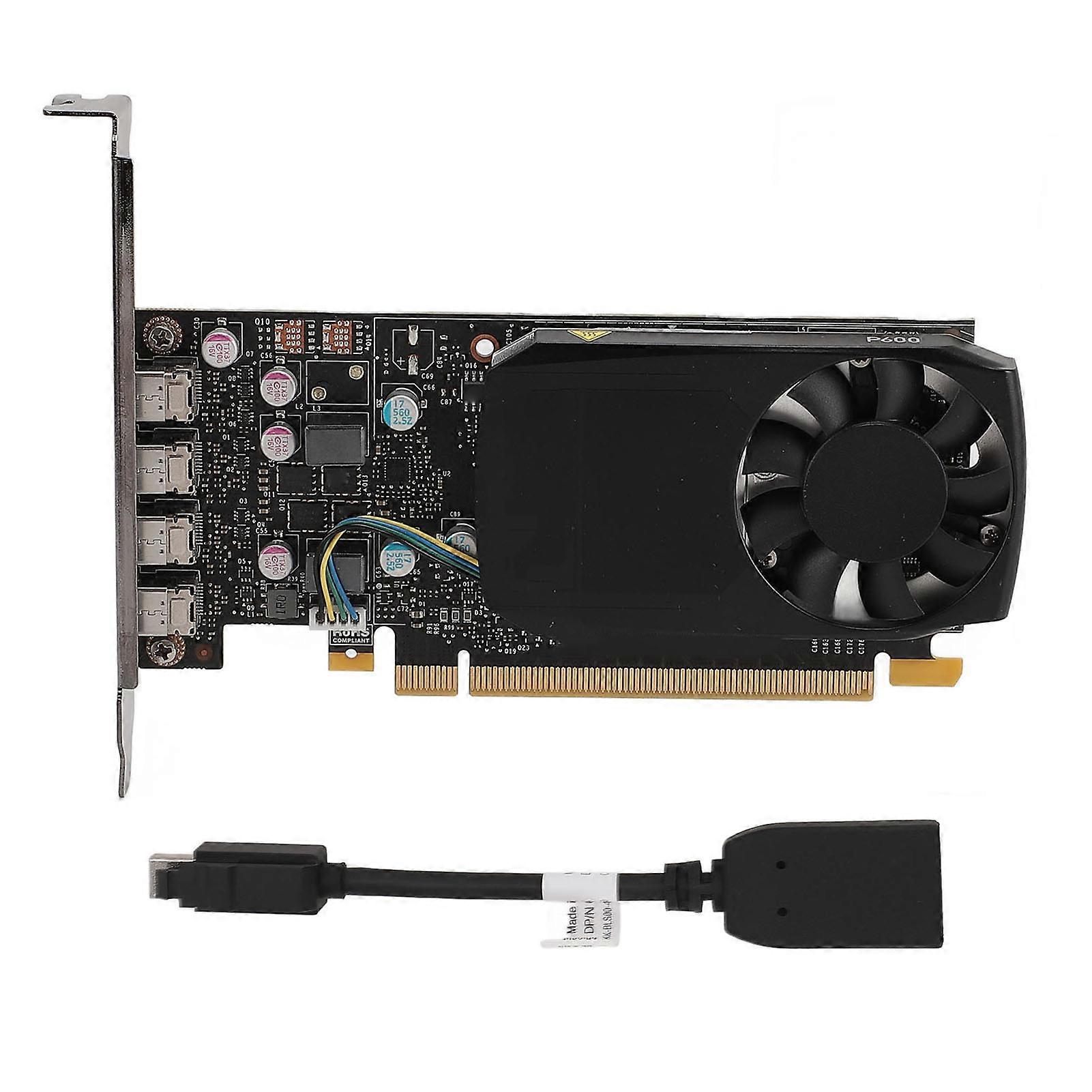 P600 2GB GDDR5 -näytönohjain PCIe 2.0 3D-mallinnukseen ja renderöintiin