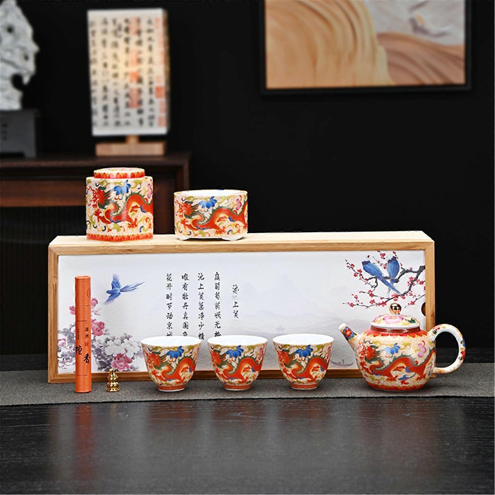 Ge Kiln Tea Set, SideHandle Pot, Option Set 3, Grand Opening