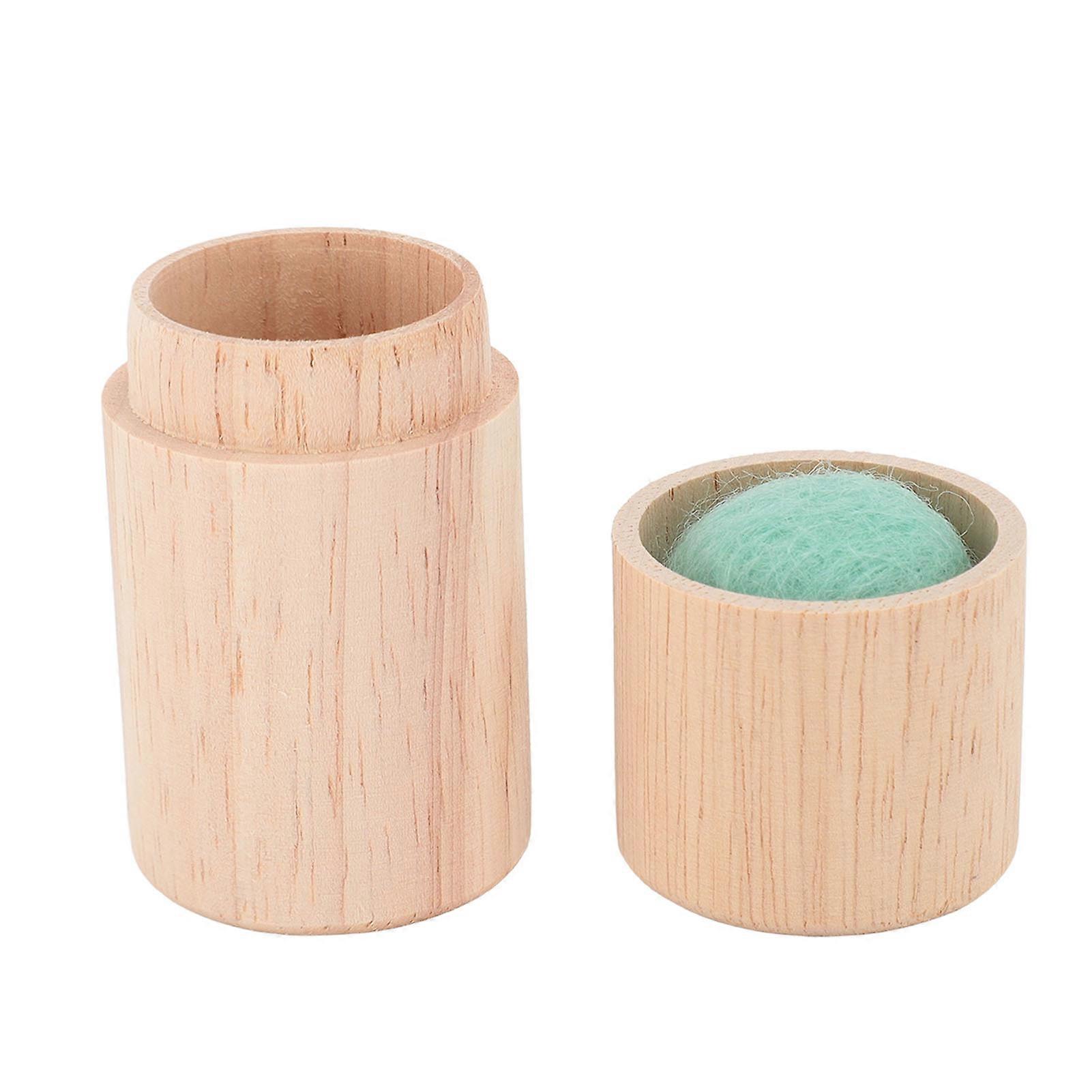 Étui à aiguilles à coudre en bois, rangement multifonctionnel, portable, artisanat, porte-aiguilles à coudre, vert menthe