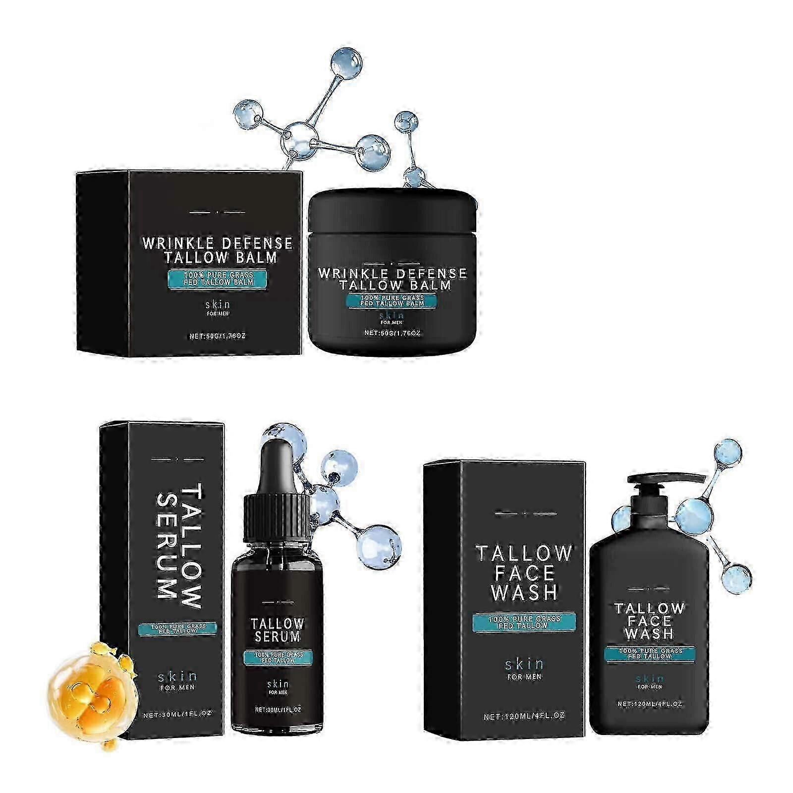 Forge Wrinkle Defense Tallow Balm, Forge Face Wash, Forge Anti-Wrinkle Serum