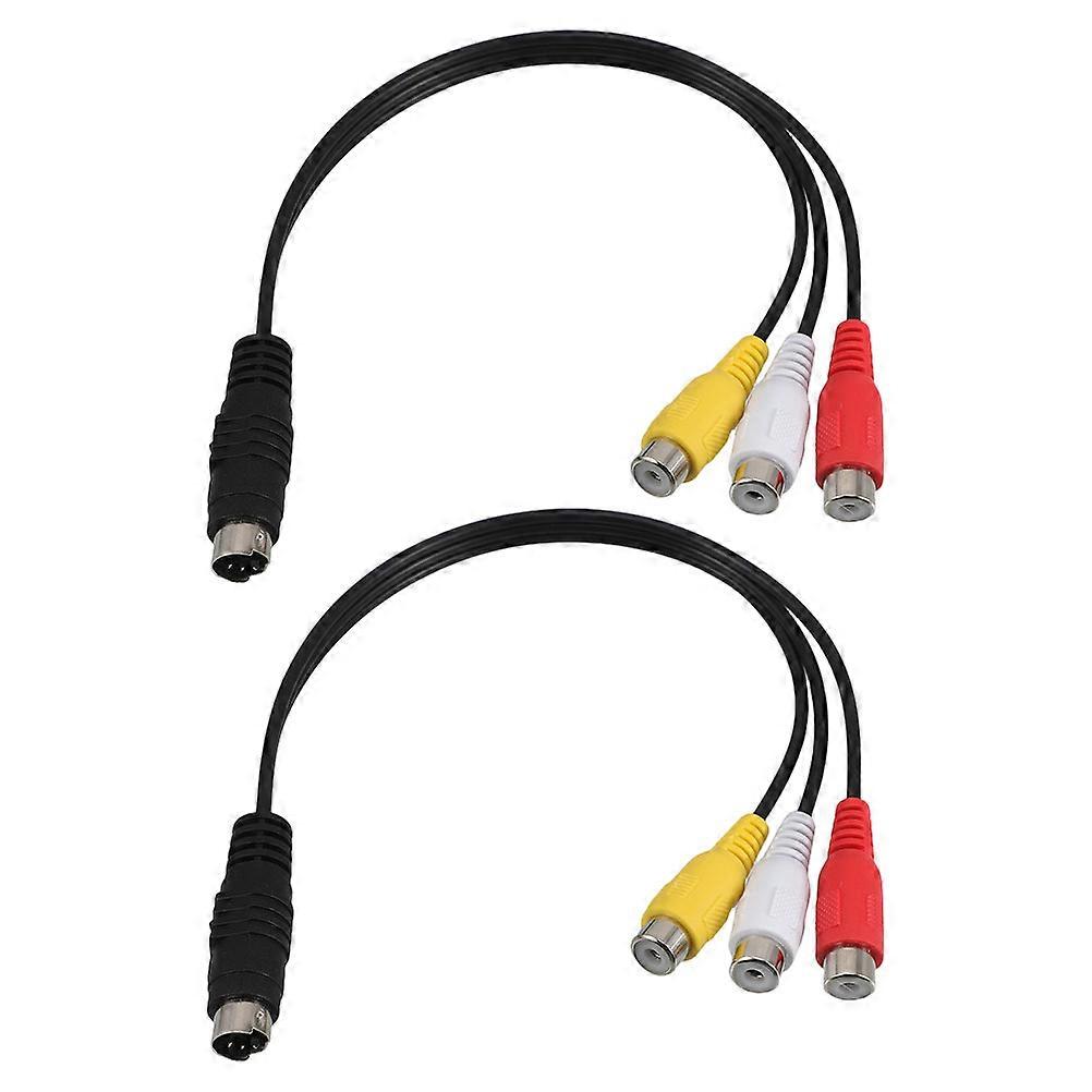 Video Adapter Cable Replacement 4-Pin Video Cable Adapter for Multiple Devices 2Pcs