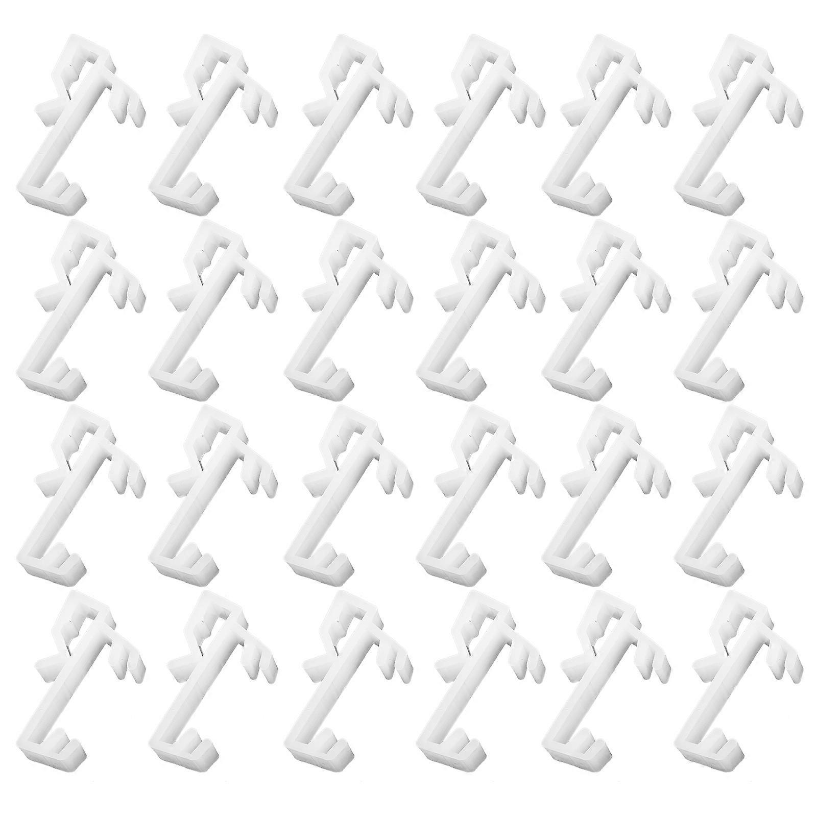 24Pcs White Blind Valance Clips Plastic Clips for Kitchen Replacement
