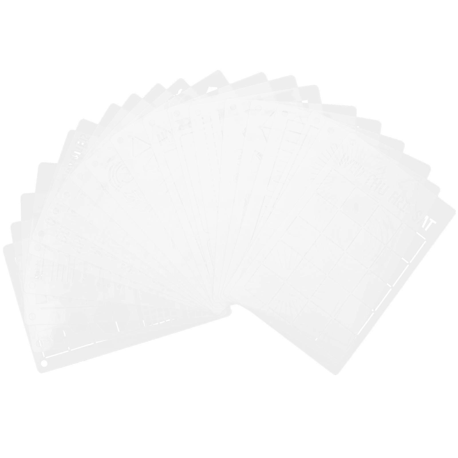 Journal Stencils 20Set for Photo Albums Transparent Pet Material for Diy Graffiti
