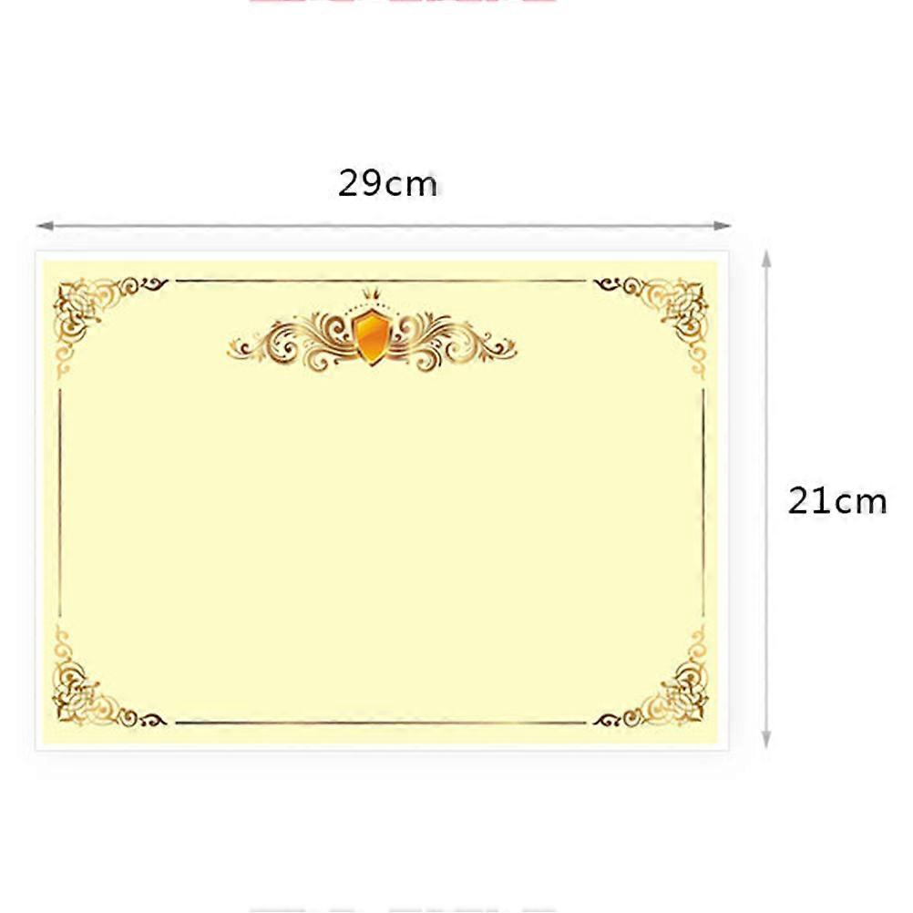 Certificate Paper Gold Border for Award Ceremony 100Pcs A4 Sheets