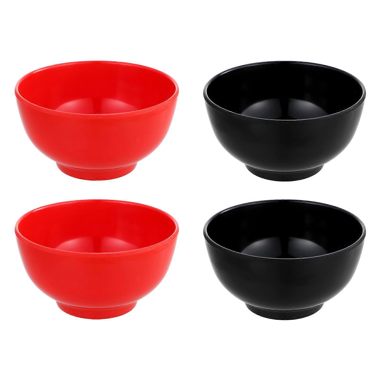 Decorative Soup Bowls Household Rice Bowls 4Pcs Multi-Function