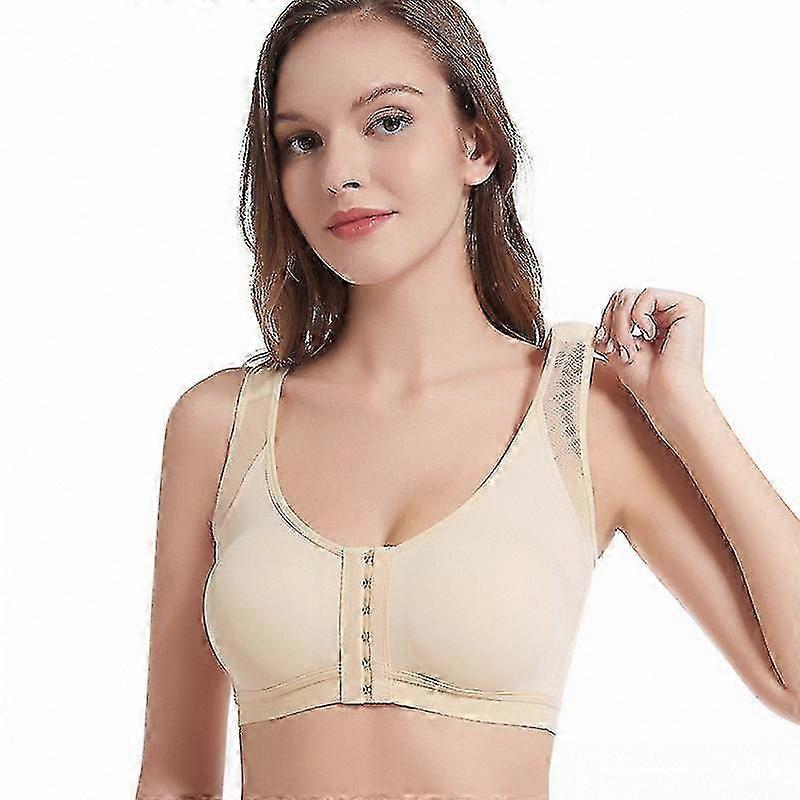 Post-Surgical Support Bra with Front Closure and Compression for Women