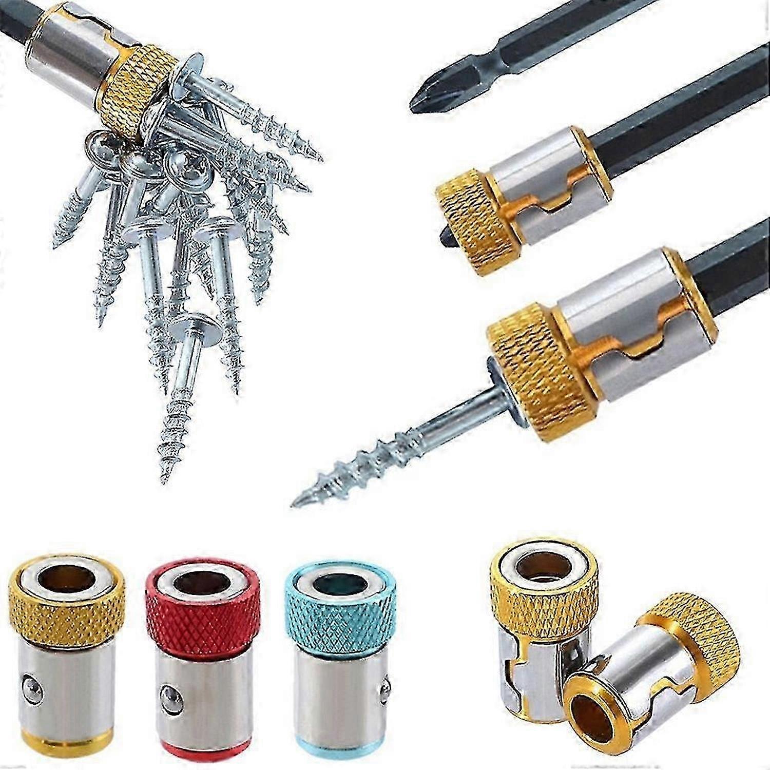 Screwdriver Head Magnetic Ring, Upgrade Magnetizer Screw Removable for Hex