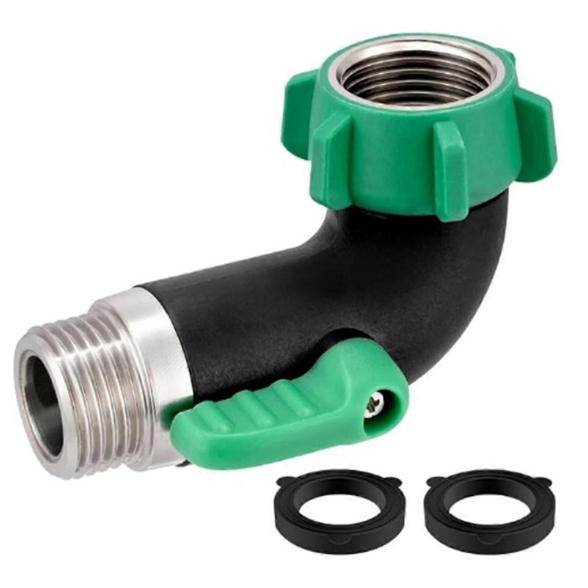 304 Stainless Steel Garden Hose Shut-Off Valv, 3/4'' Full Flow Garden Hose Ball Valve with 360 Rot