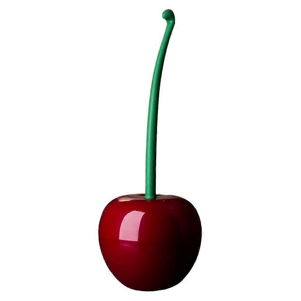 Toilet Brush With Holder Bowl And Long Handle RustResistant Leakproof DeepClean Tool Red Cherry Shape Storage Base