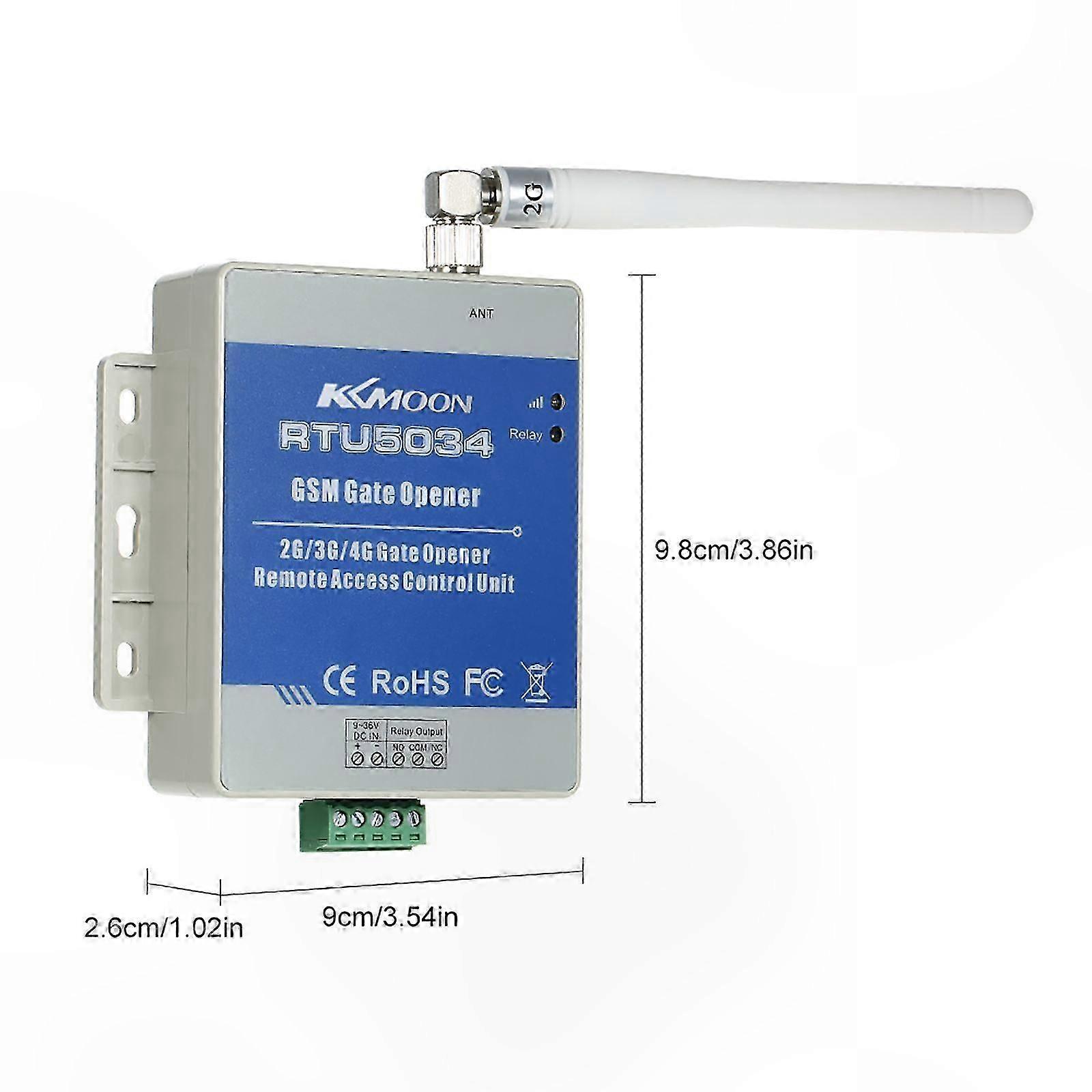 GSM Door Gate Opener with Remote Relay Switch and SMS Command Support for 850/900/1800/1900MHz Frequencies