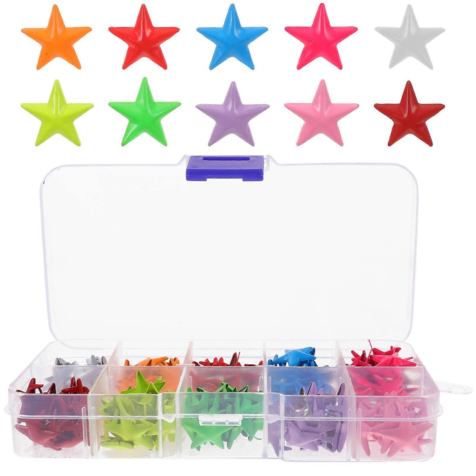 DIY Decorative Star Rivets Metal Studs for Crafts 500Pcs Pack