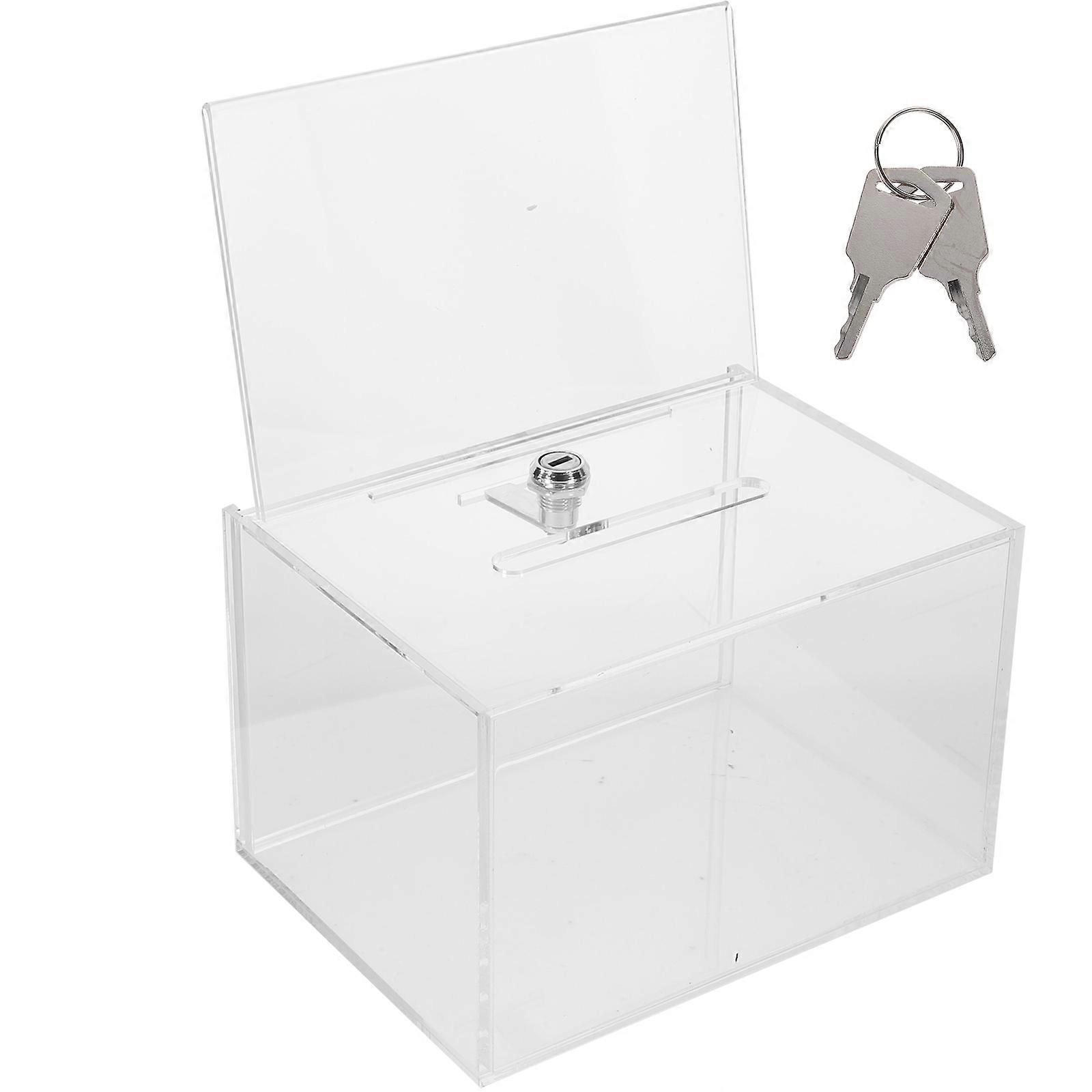 Public Ballot Donation Box with Lock for Fundraising 4Sets