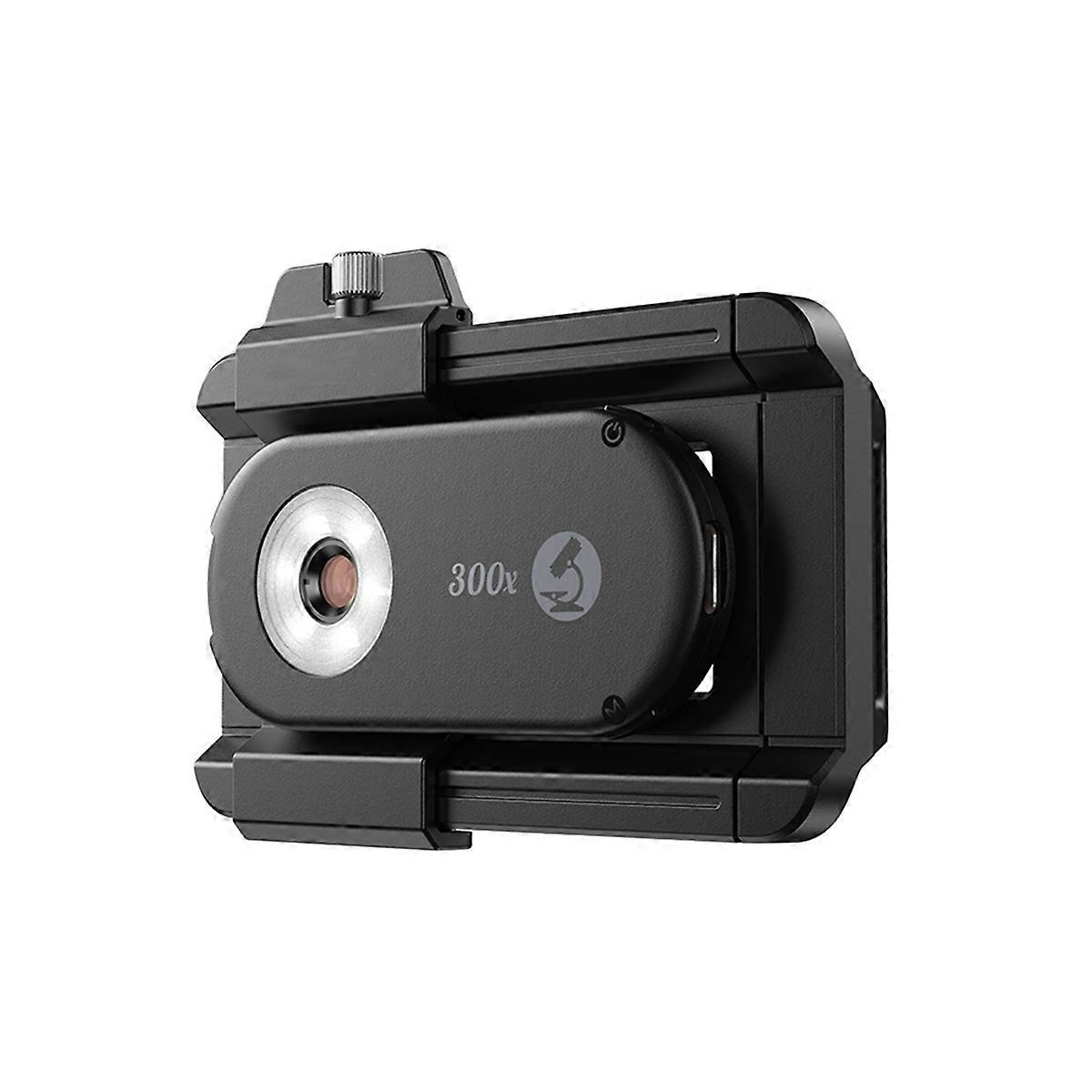 Phone Microscope with CPL Lens LED Light, 300x Zoom Clip on Phone Camera Lens with UV 365nm Identif