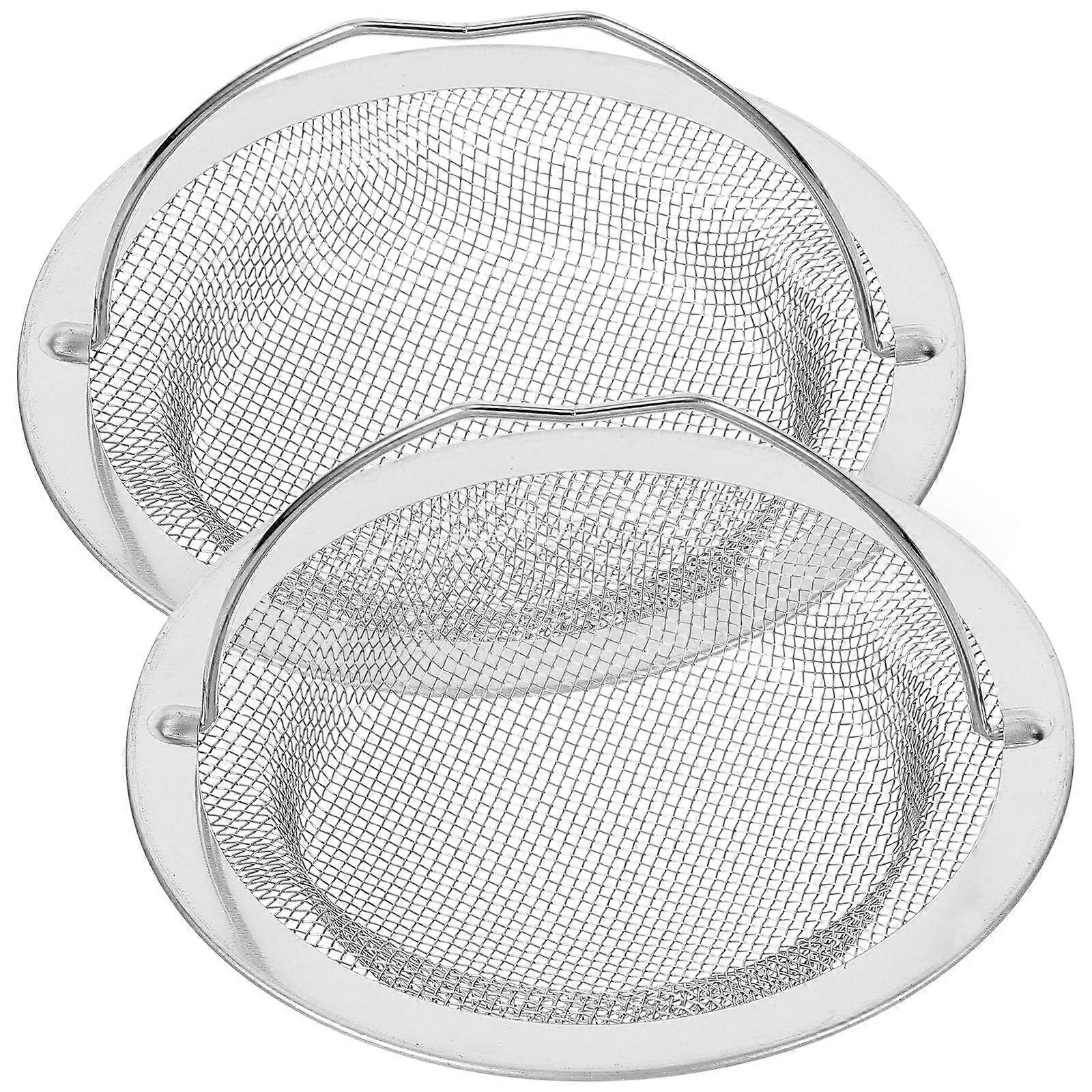 Stainless Steel Kitchen Sink Strainers 10Pcs For Household Users 11x2cm Size Catch Debris With Fine Mesh Design