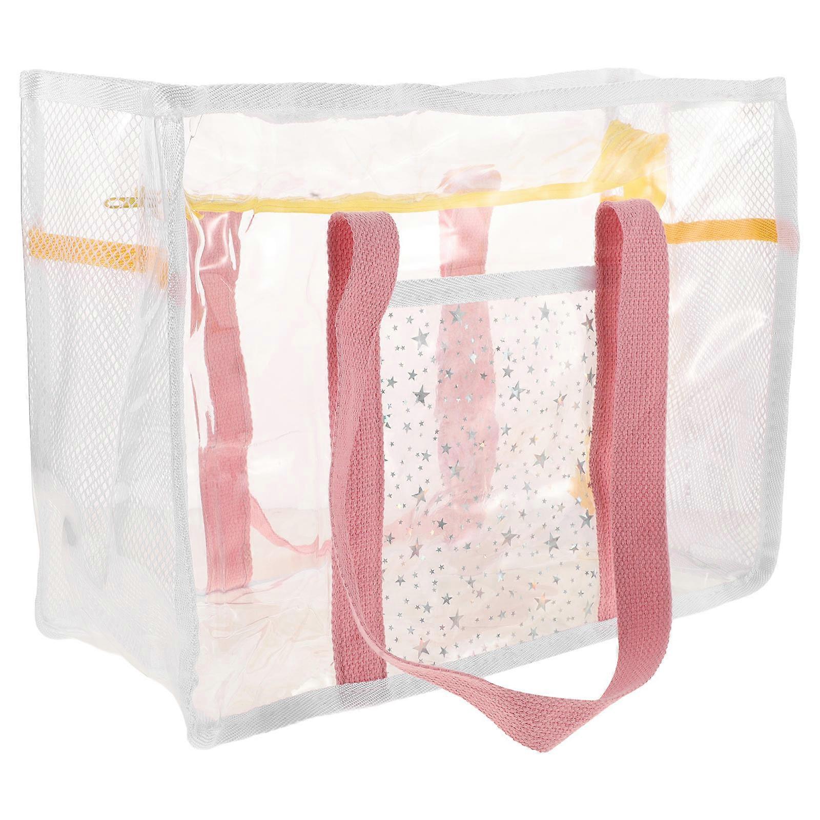 Beach Travel Bag Transparent PVC Waterproof Large Capacity For Swimming 1Set