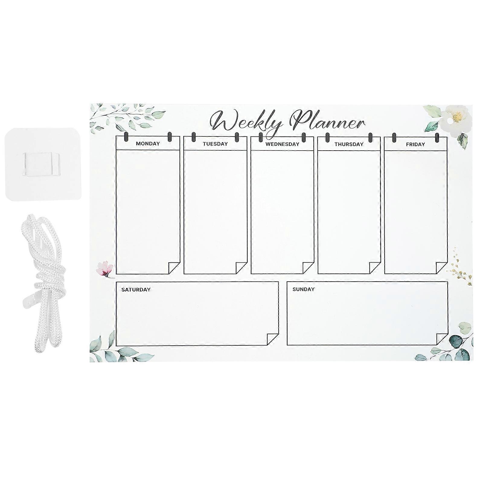 Clear Design Acrylic Wall Calendar Reusable Hanging Dry Erase Board 30.00X20.00X0.10CM For Workplace Organization Personal Planning 1 Set