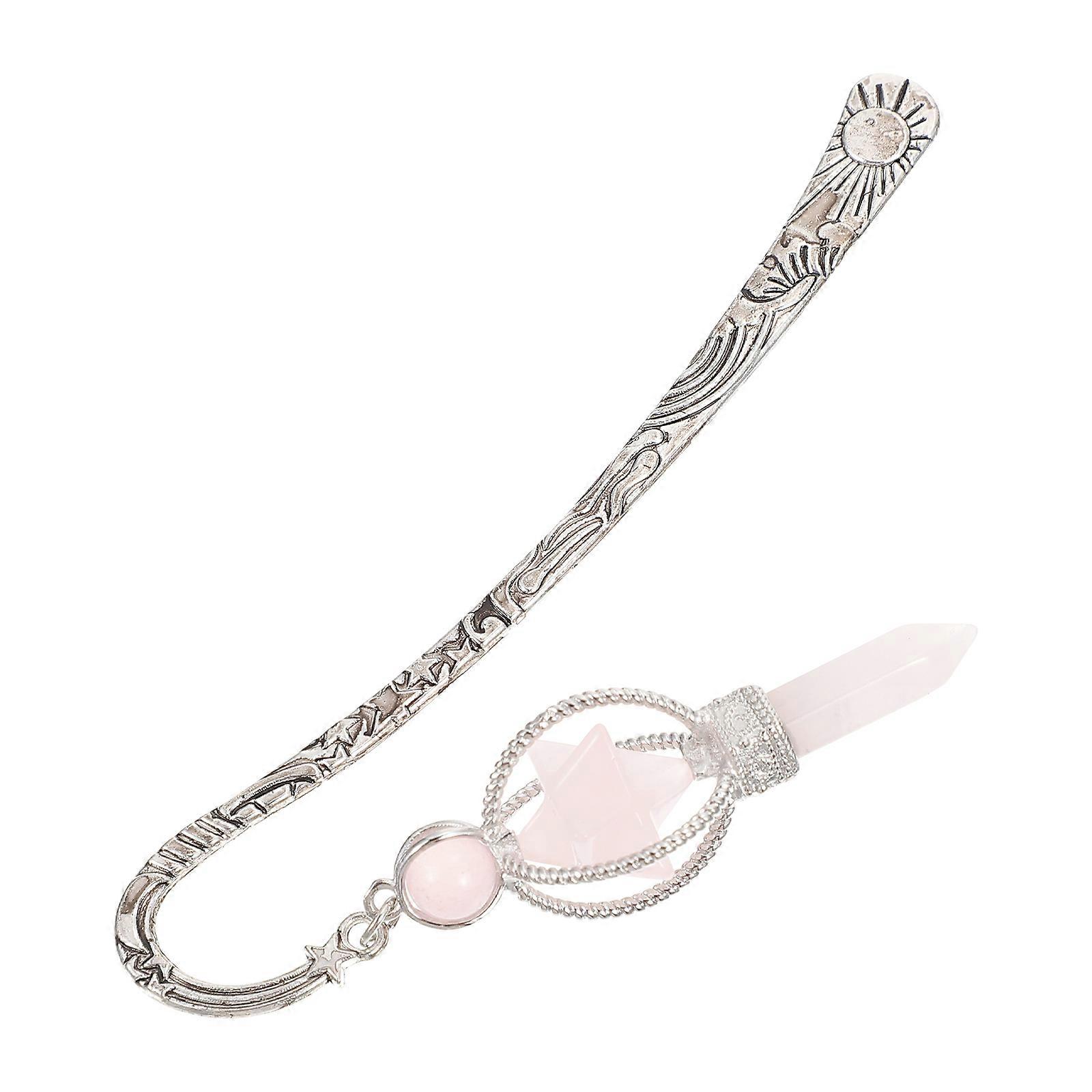 Creative Bookmark Pendant for Decor 8Pcs Pink Crystal Reading Tags