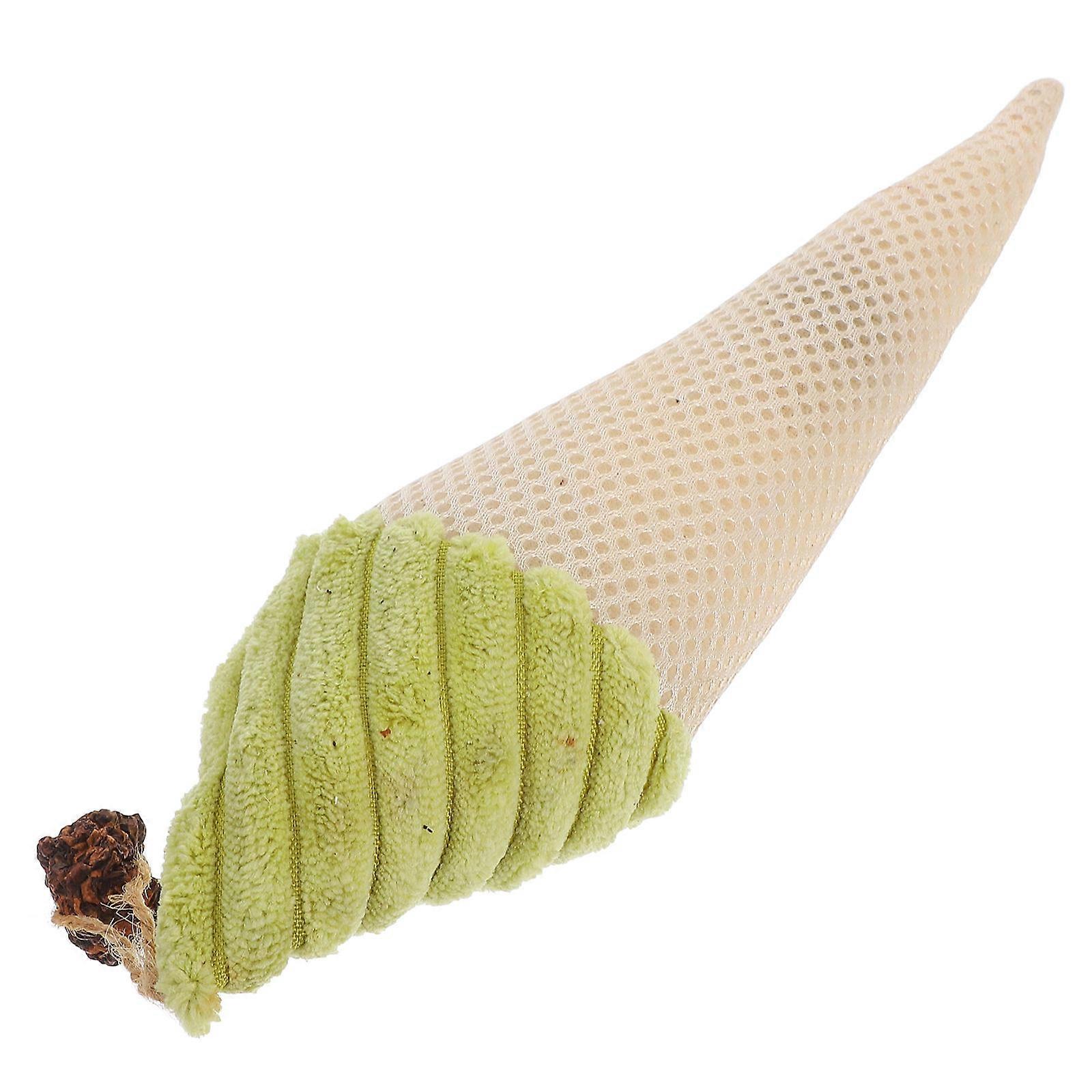 Indoor Catnip Toys Plush Swirl Ice Cream Cone 2Pcs Interactive Cat Supplies