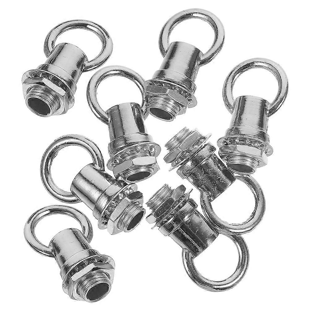 Heavy Duty M10 Threaded Hook Rings Ideal For Chandelier Lighting Installation Durable Closed Hook Design Metal Chain Silver Color 24 Pcs