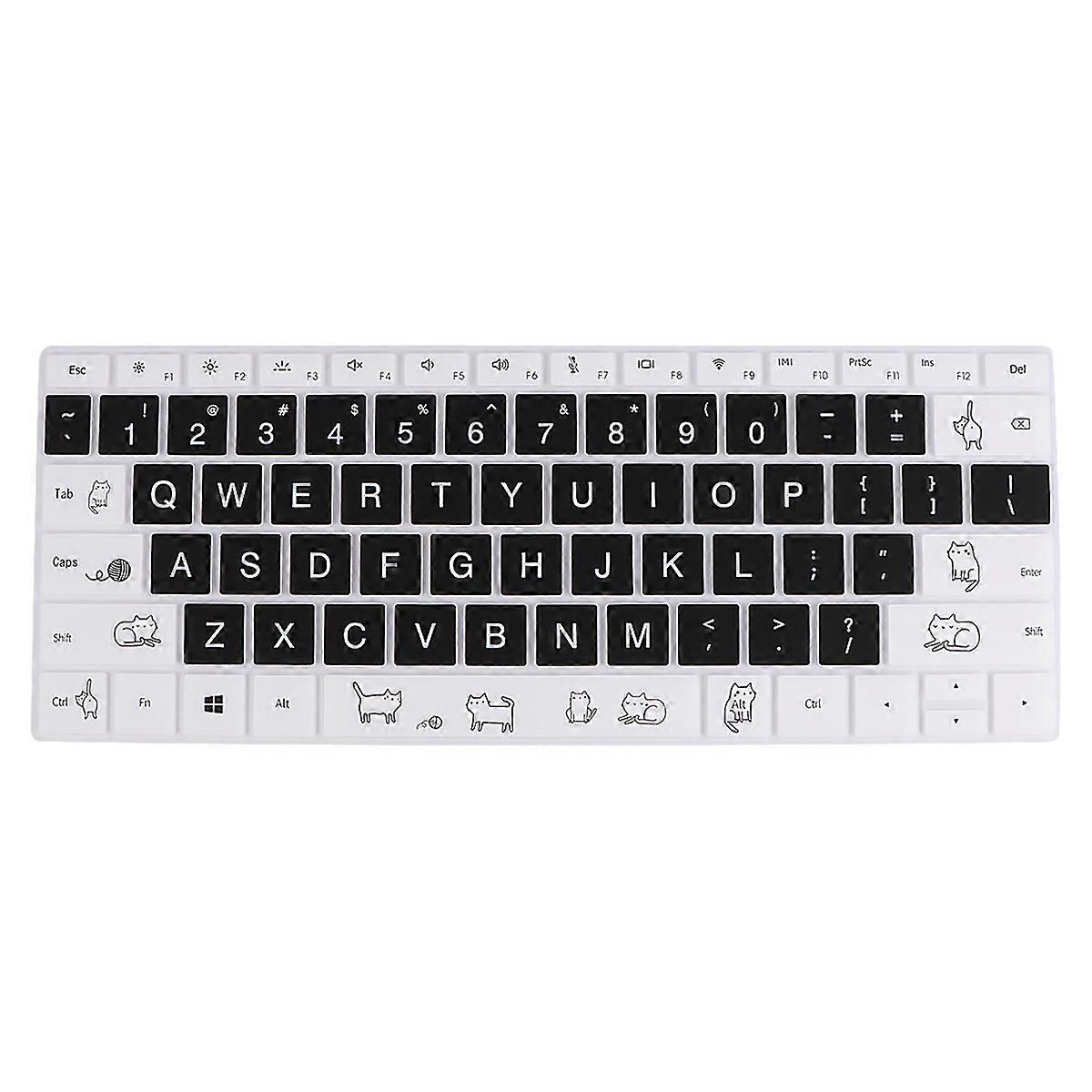 Universal Silicone Keyboard Protector Cartoon Animal Pattern for General Users 28x11cm 1Pcs