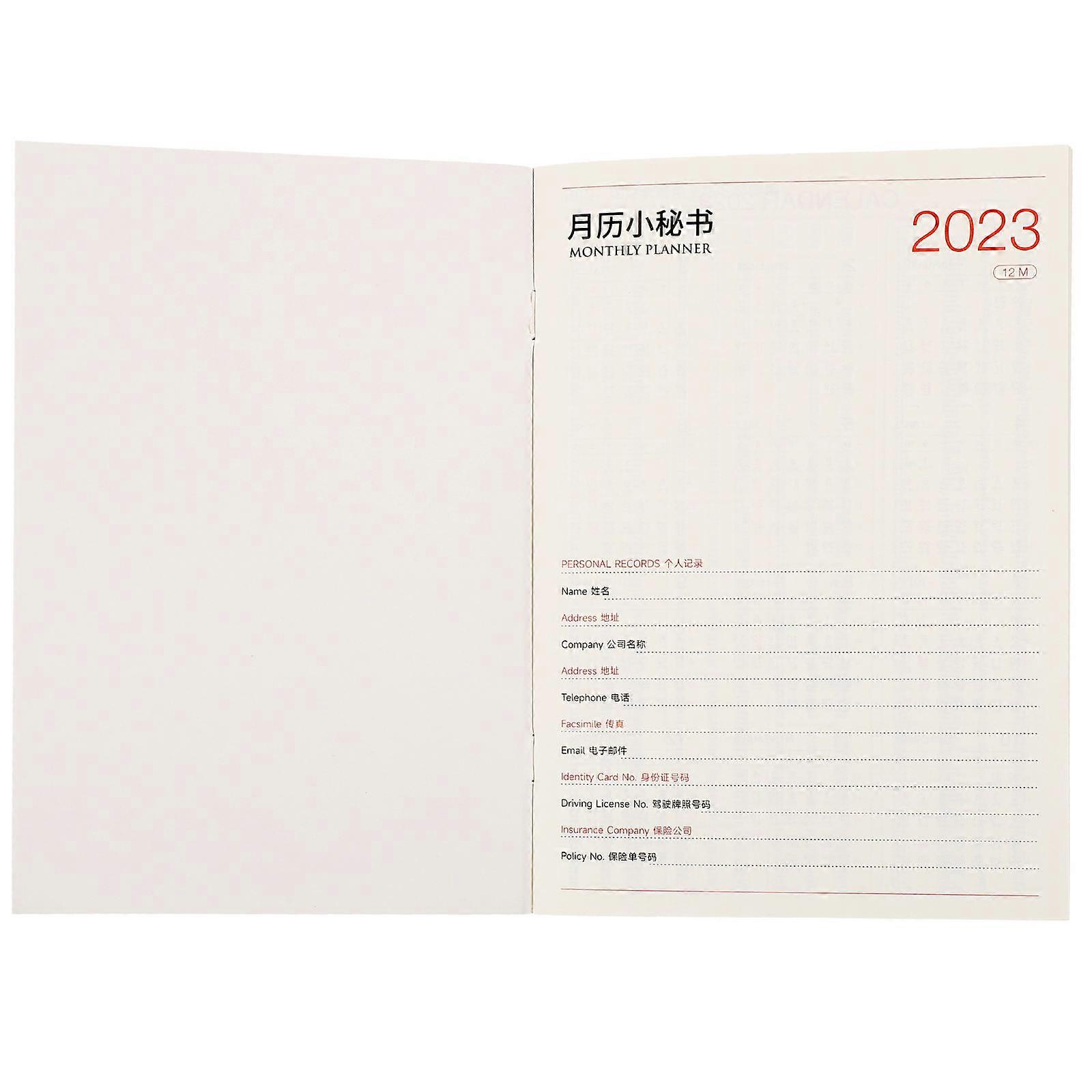 Time Management Appointment Calendar Planner Rectangular Beige Paper 8.06X5.58X0.39in Professionals 1Set