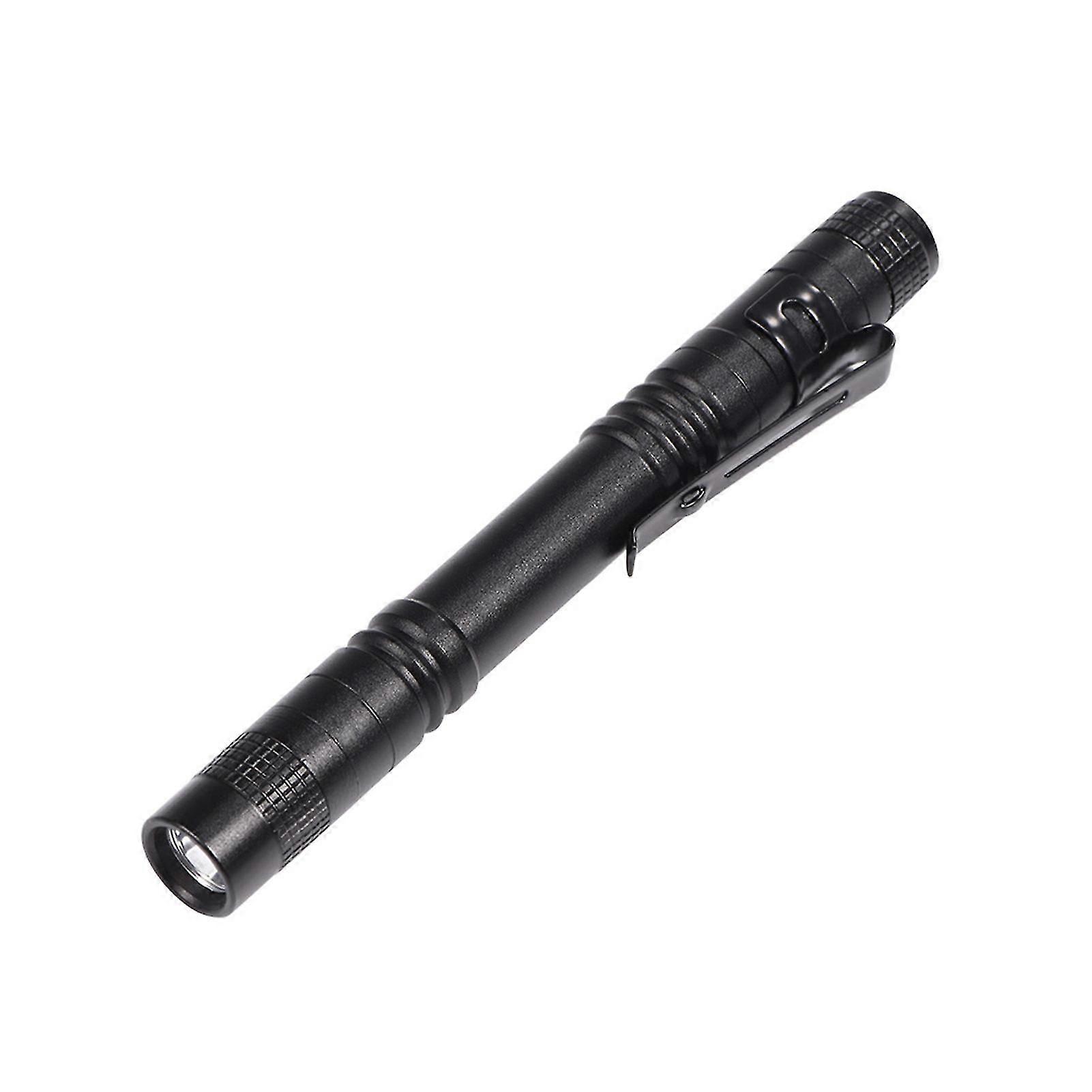 Mini Portable LED Pen Clip Pocket Flashlight High Bright Light Torch Lamp Battery Powered