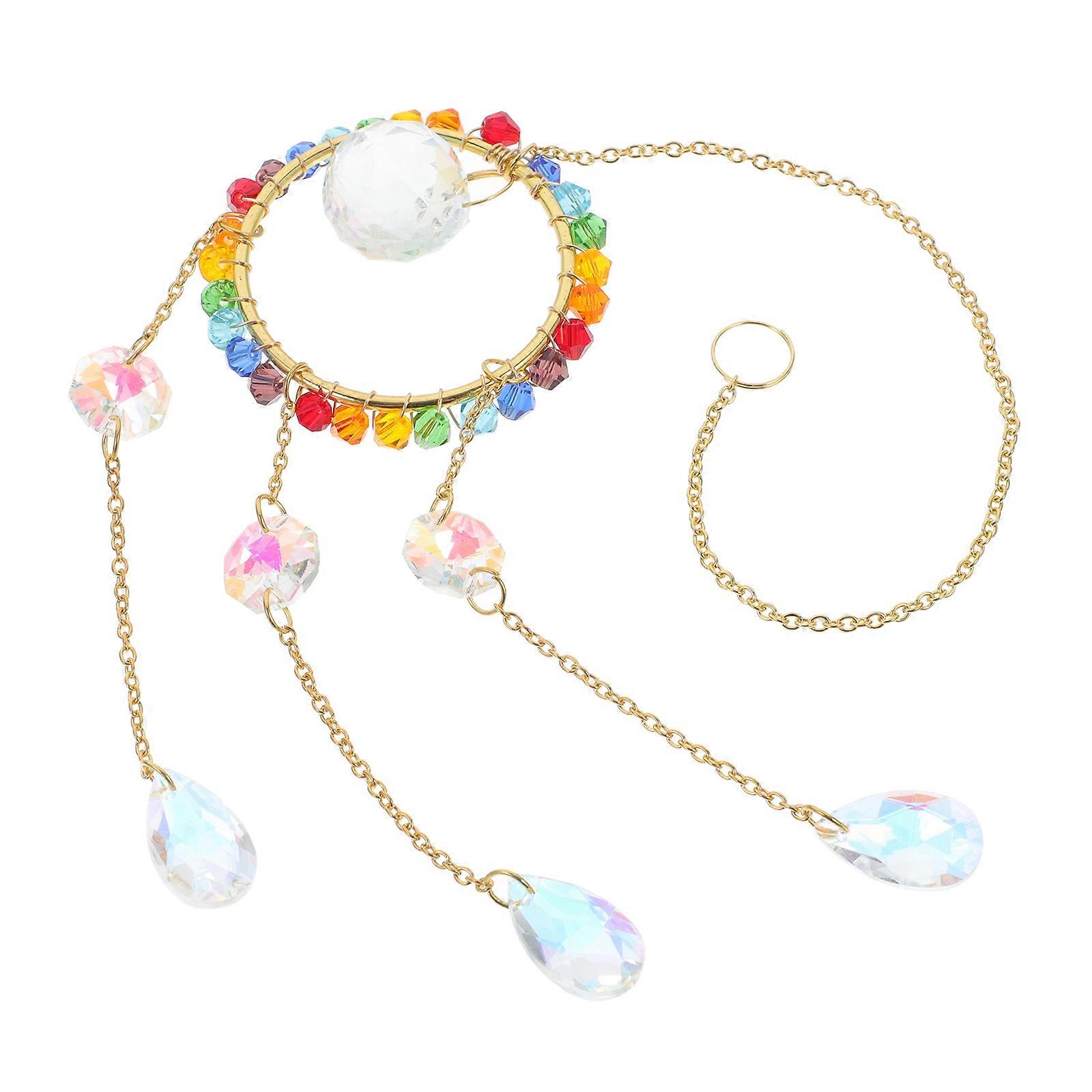 2Pcs Crystal Sun Catcher Pendant for Windows Hanging Decoration