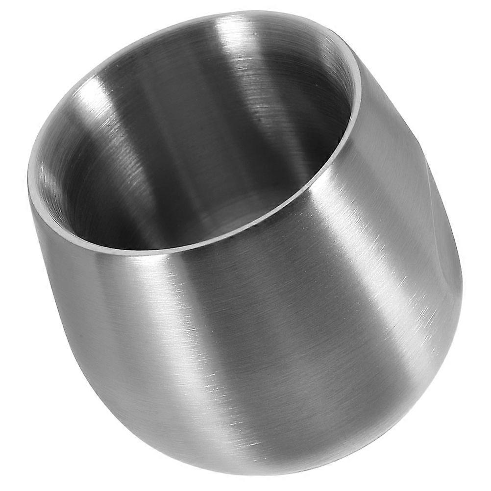 Stainless Steel Shaving Soap Cup Silver Container for Home Use with Lightweight Design