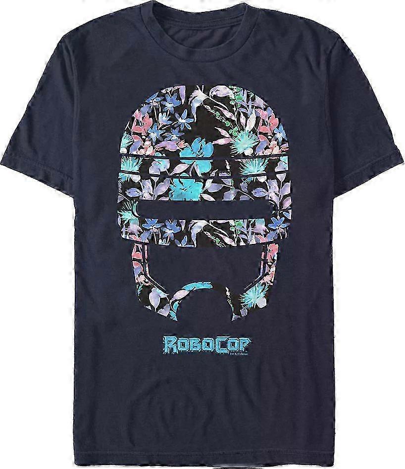 Tricou cu cască florală Robocop Rockinstone