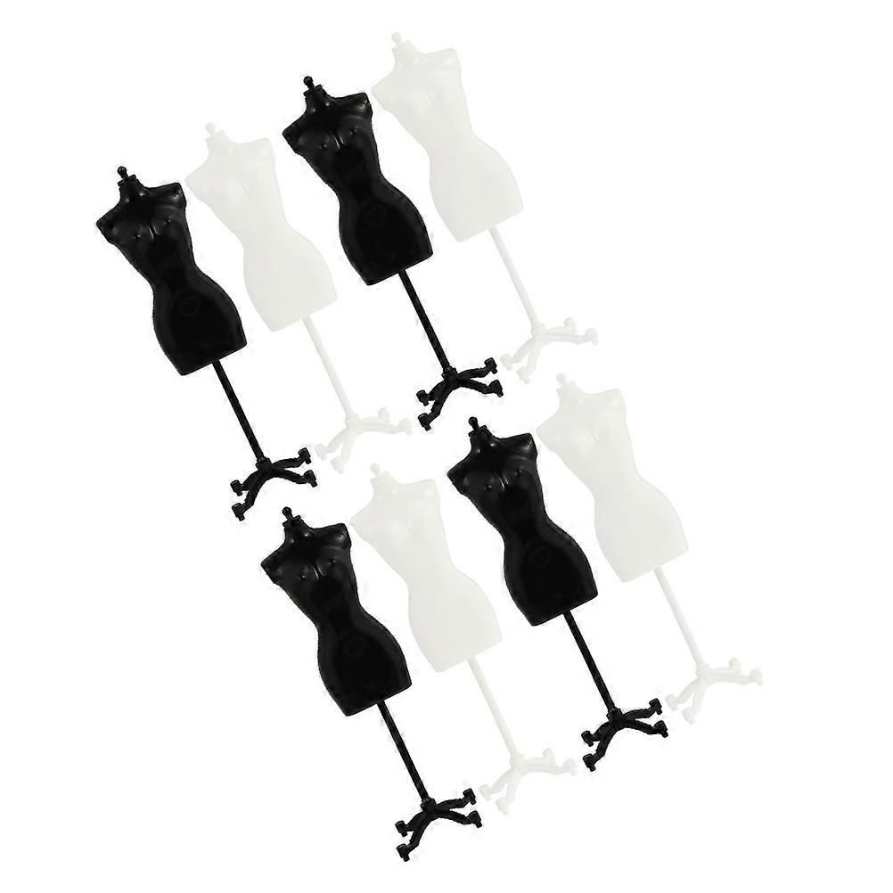 Doll Clothes Display Rack Plastic Doll Dress Support for 8Pcs Stands