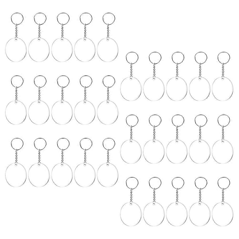 Keychain Blanks Acrylic Blank Keychains Sublimation Blanks Round Elegant Colleagues Festival Various Occasions 30Sets