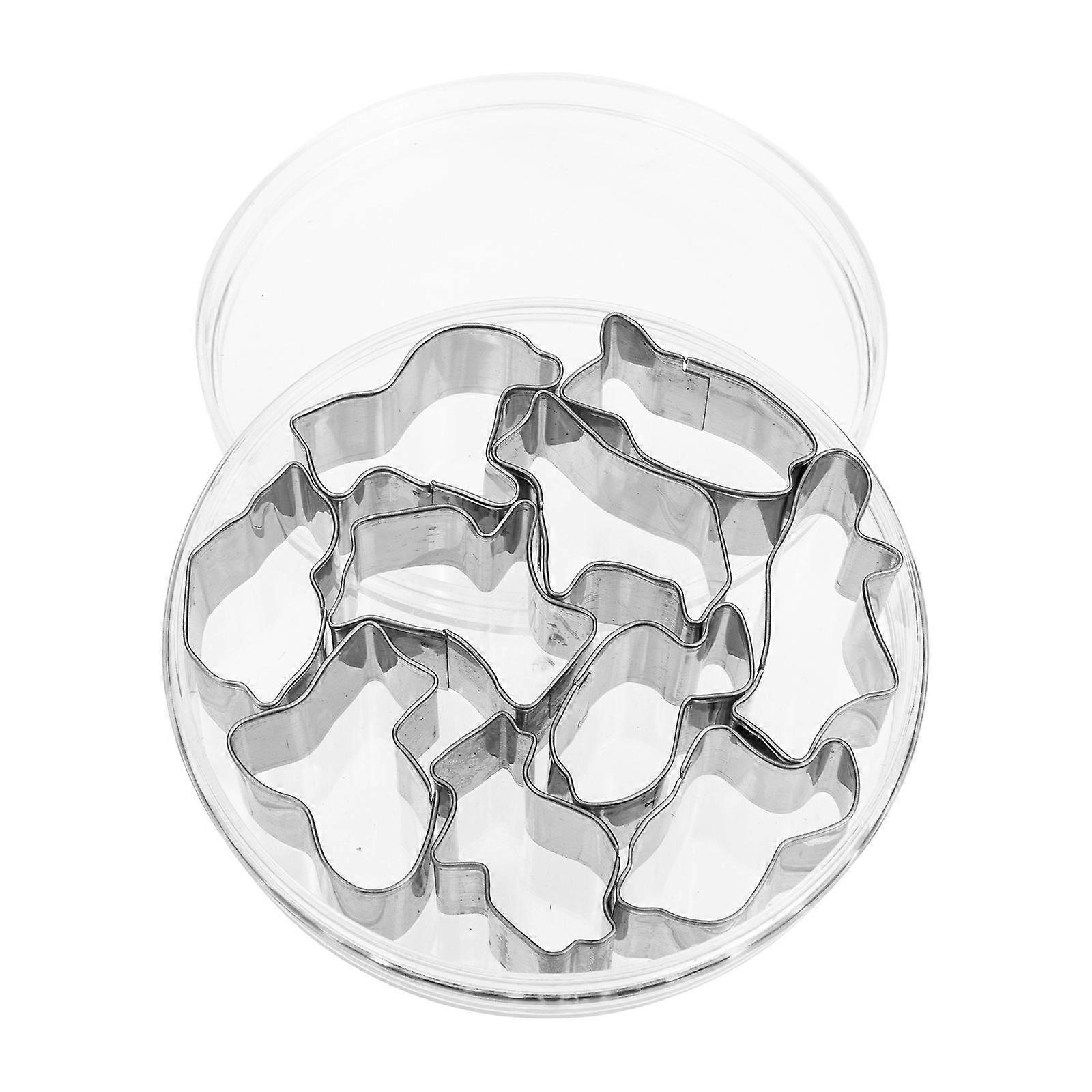 Animal Shaped Biscuits Mold Cookie Cutter for Baking 20Pcs Silver