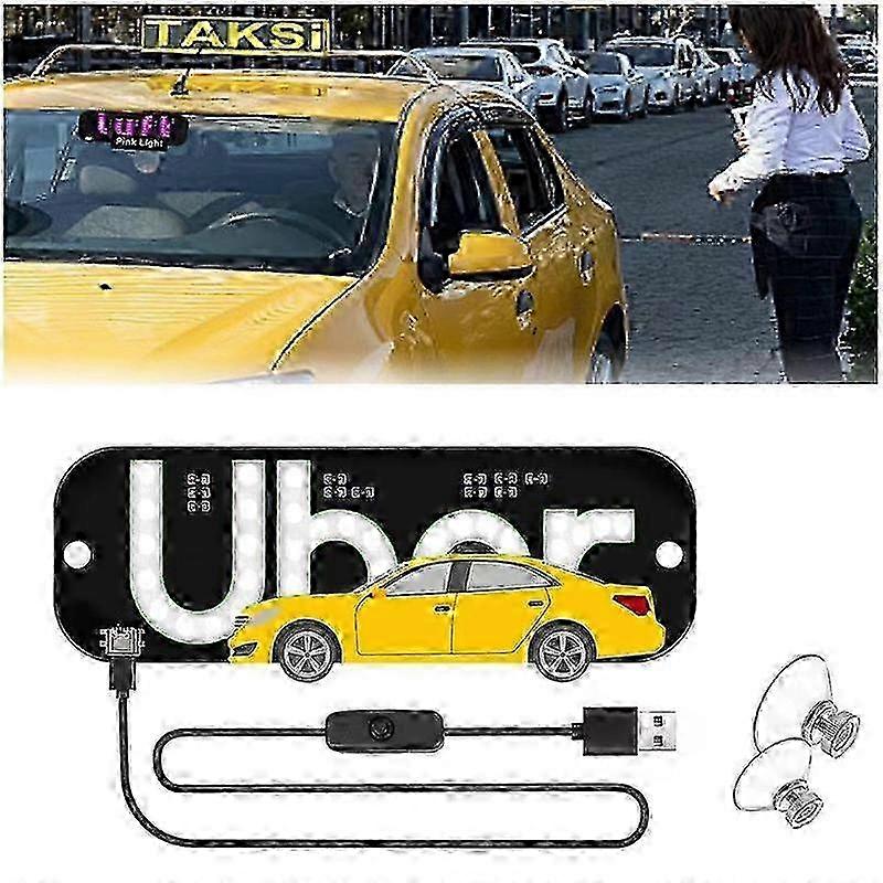 LED Light Sign For Car Taxi Windshield Light Sign USB Car LED Sign With Suction Cups Scrolling LED Display Board Control