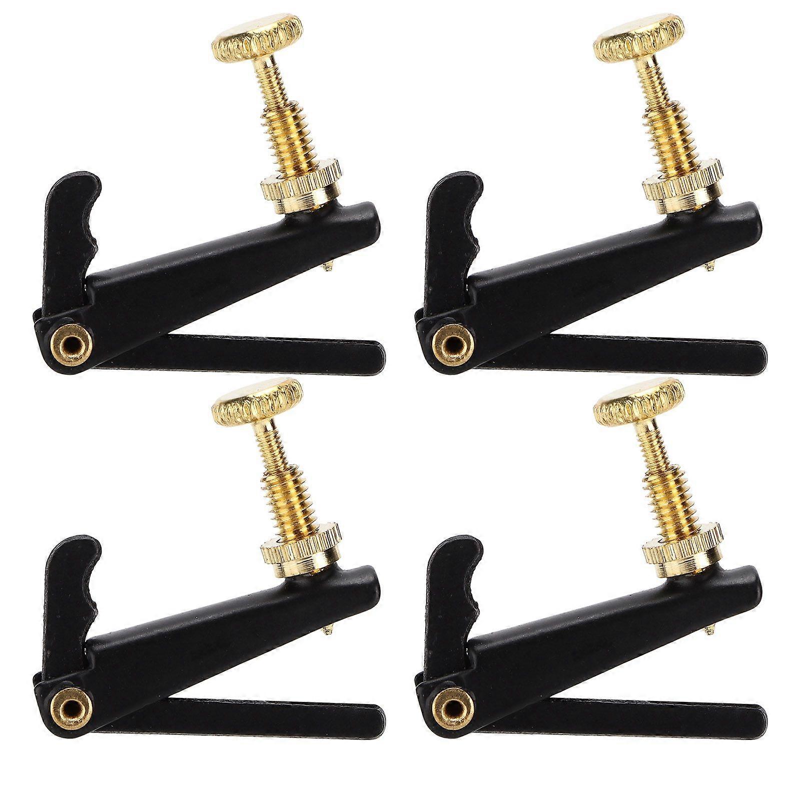 4Pcs Violin Fine Tuners Metal String Adjuster Replacement Musical Accessories for 3/4 4/4