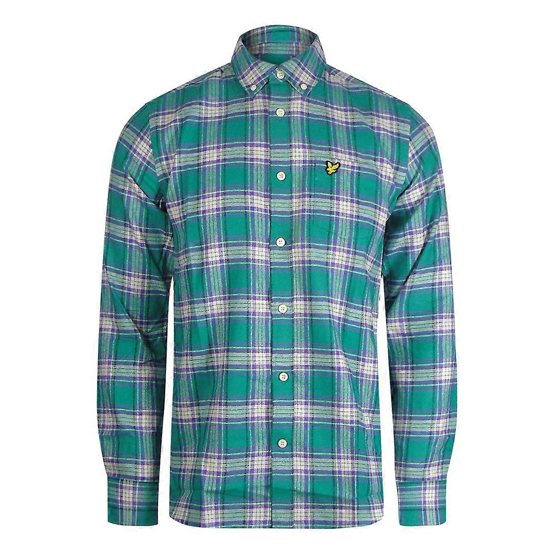 Lyle & Scott Camicia a maniche lunghe in flanella a quadri verde