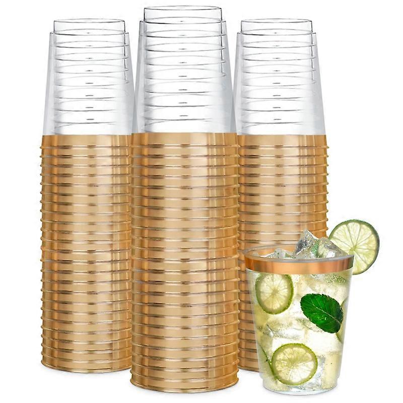 50Pcs Plastic Wine Cups Clear Disposable Wine Glasses