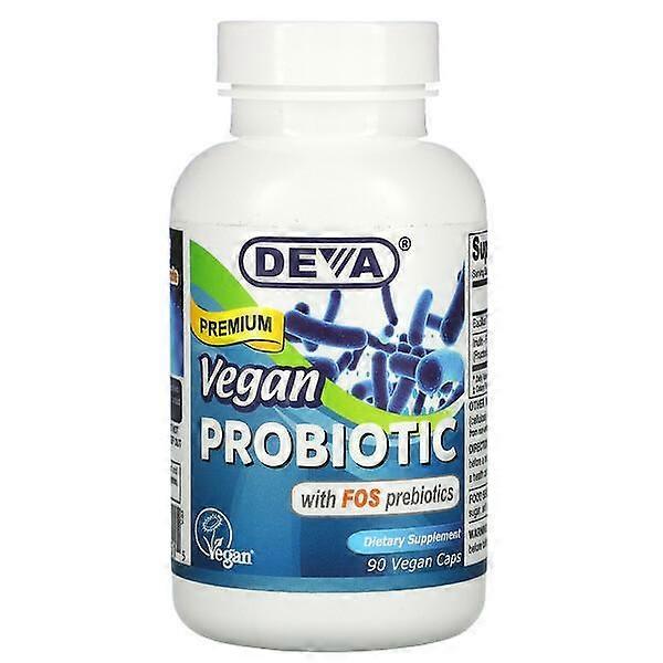 Deva, Vegan Probiotic with FOS Prebiotics, 90 Vegan Caps