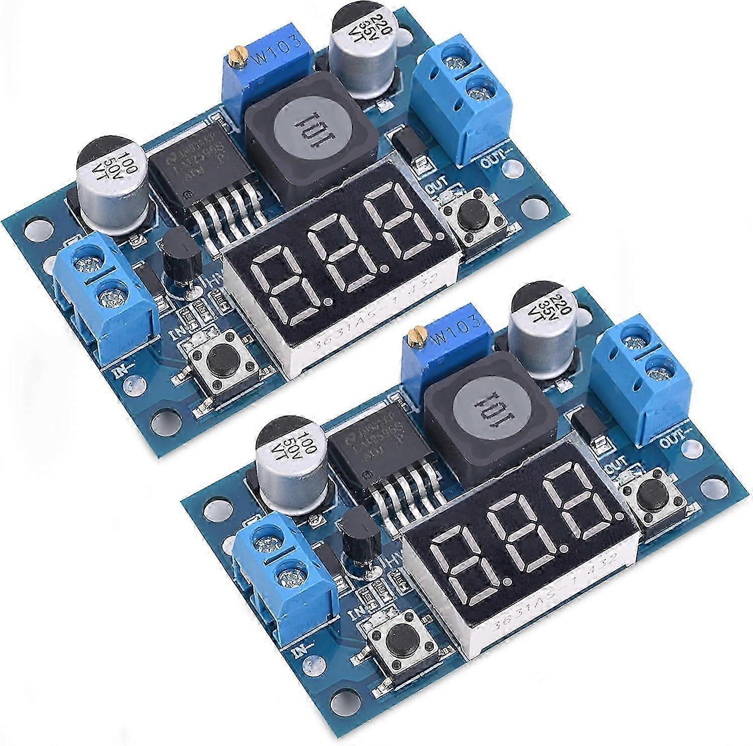 Lm2596 Adjustable Dc-dc Step-down Buck Converter Module With Led Voltmeter