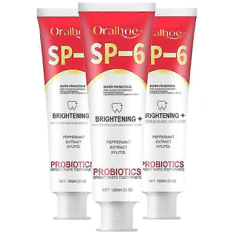 3PCS SP-6 Probiotic Toothpaste,Sp-6 Toothpaste Whitening 2025