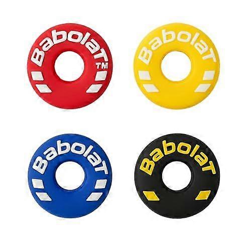4-Pack Tennis Racket Vibration Dampeners, Silicone Shock Absorbers for Reduced Impact During Play, Multi-Color Tire Design for Training or Matches, in
